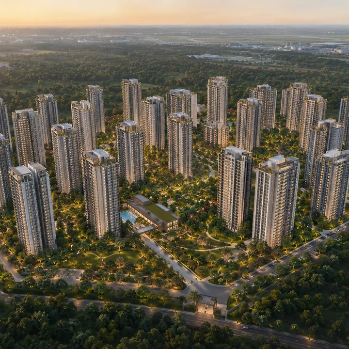 Sattva KIADB aerial view of the 31-tower development